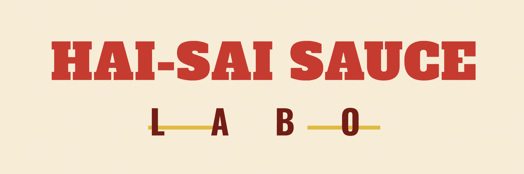 HAI-SAI Sauce Labo 縦組みロゴ